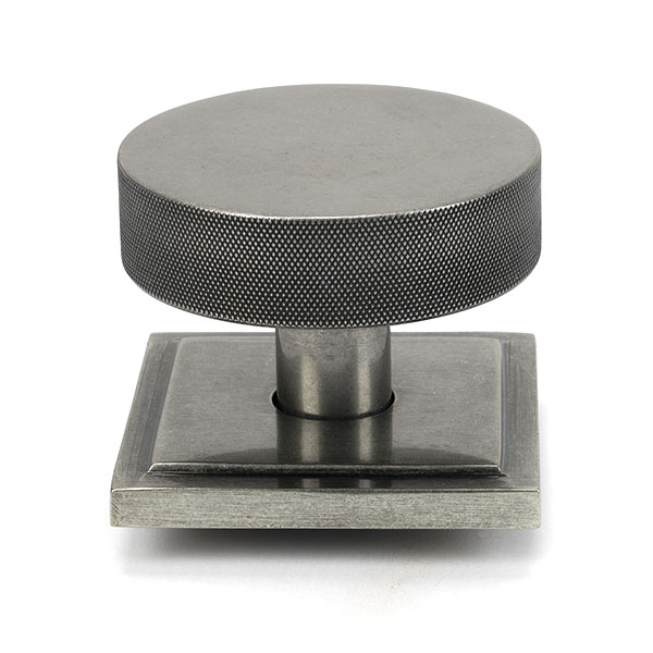 Pewter Brompton Centre Door Knob (Square)