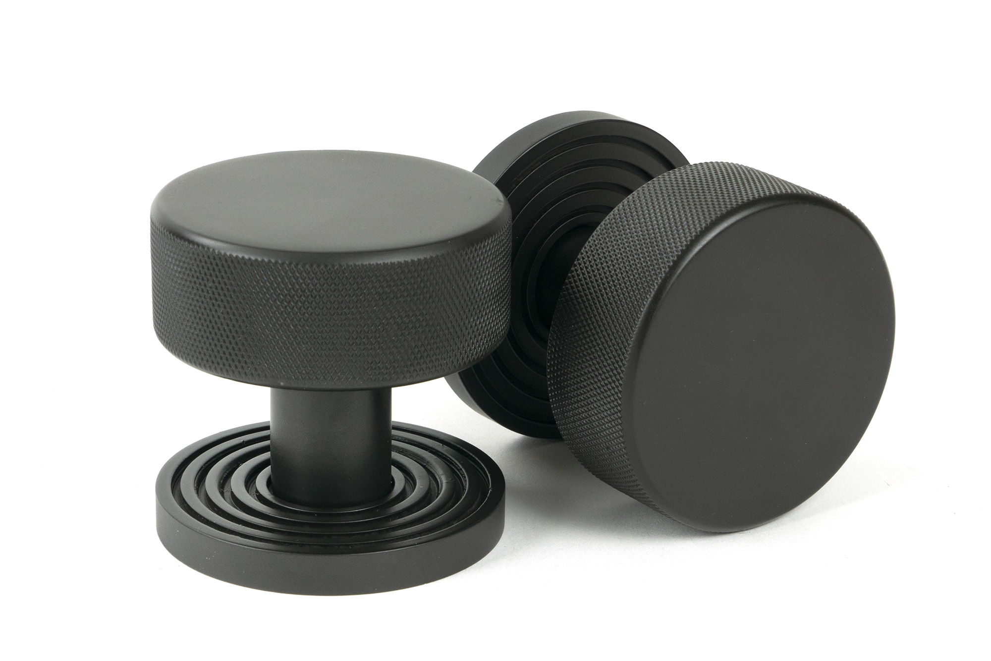 Aged Bronze Brompton Mortice/Rim Knob Set (Beehive)