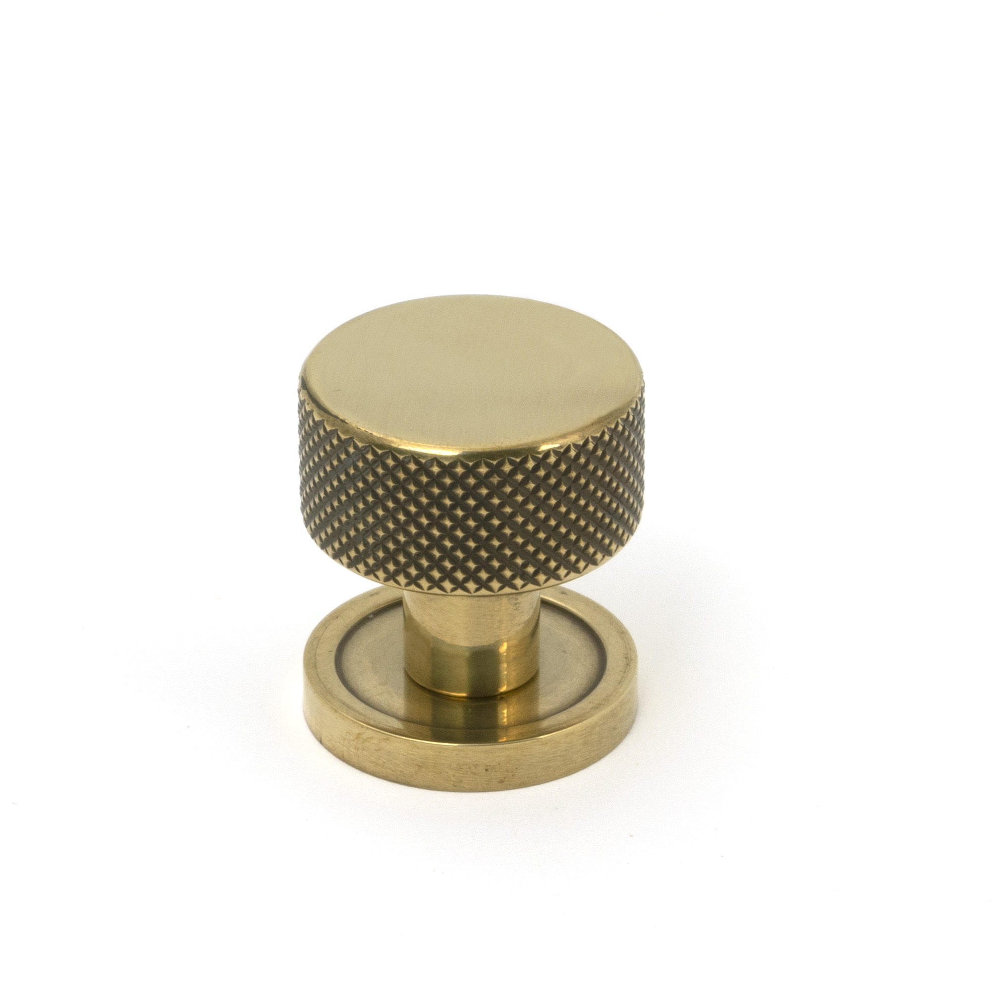 Aged Brass Brompton Cabinet Knob - 25mm (Plain)