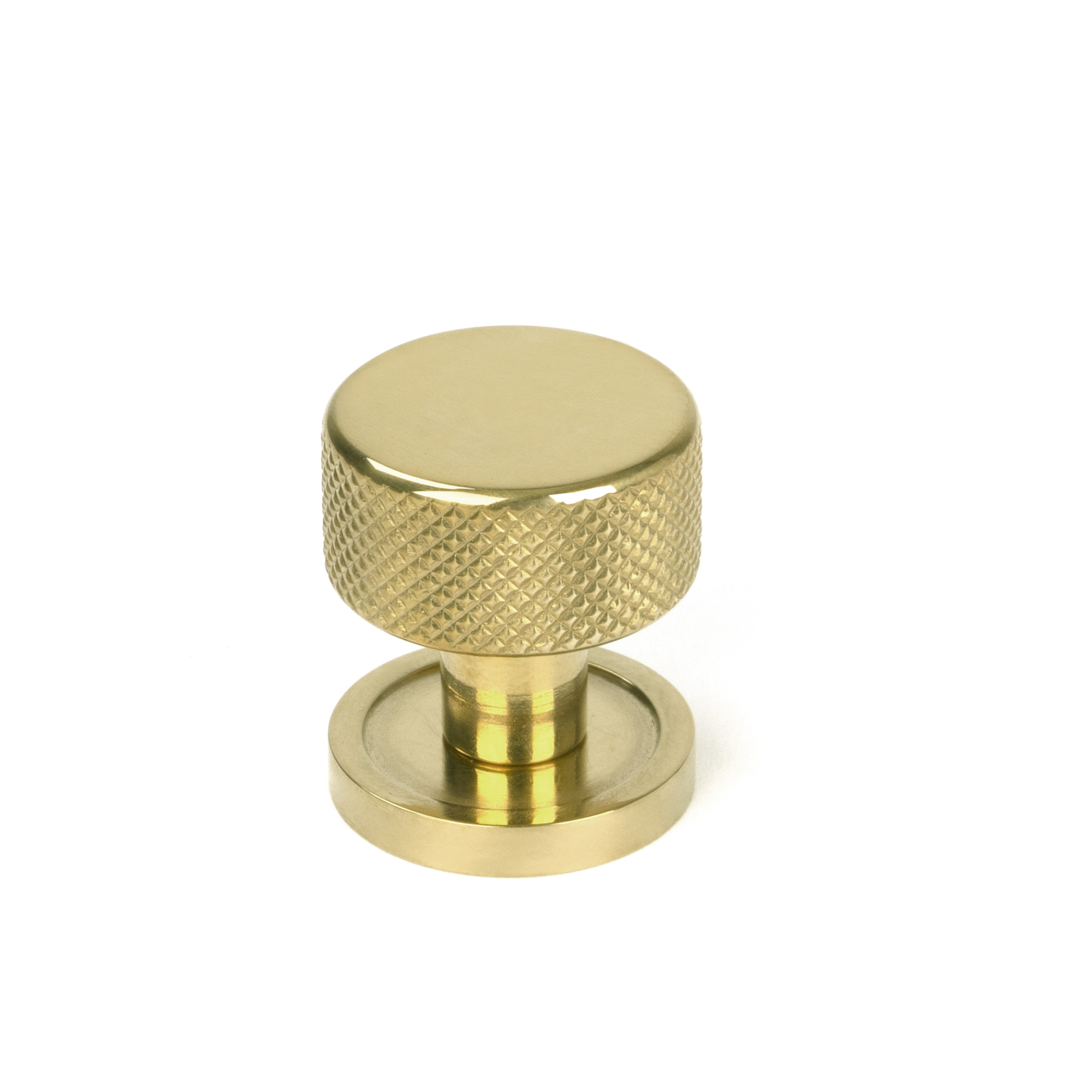 Polished Brass Brompton Cabinet Knob - 25mm (Plain)
