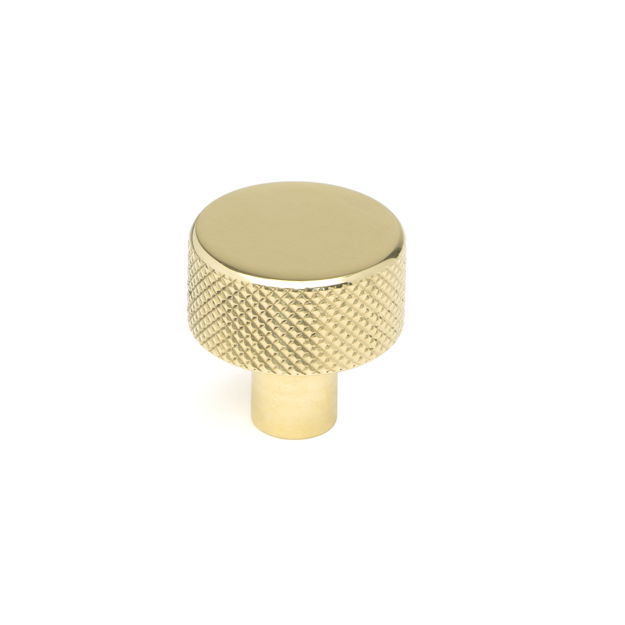 Polished Brass Brompton Cabinet Knob - 25mm (No rose)
