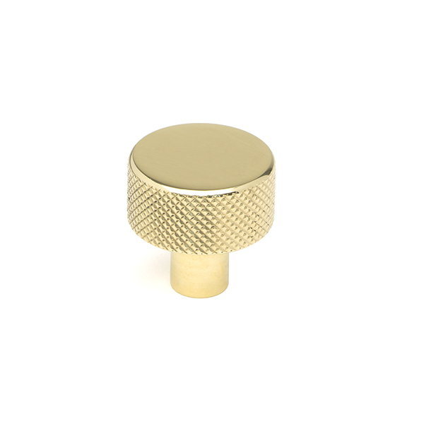 Polished Brass Brompton Cabinet Knob - 25mm (No rose)