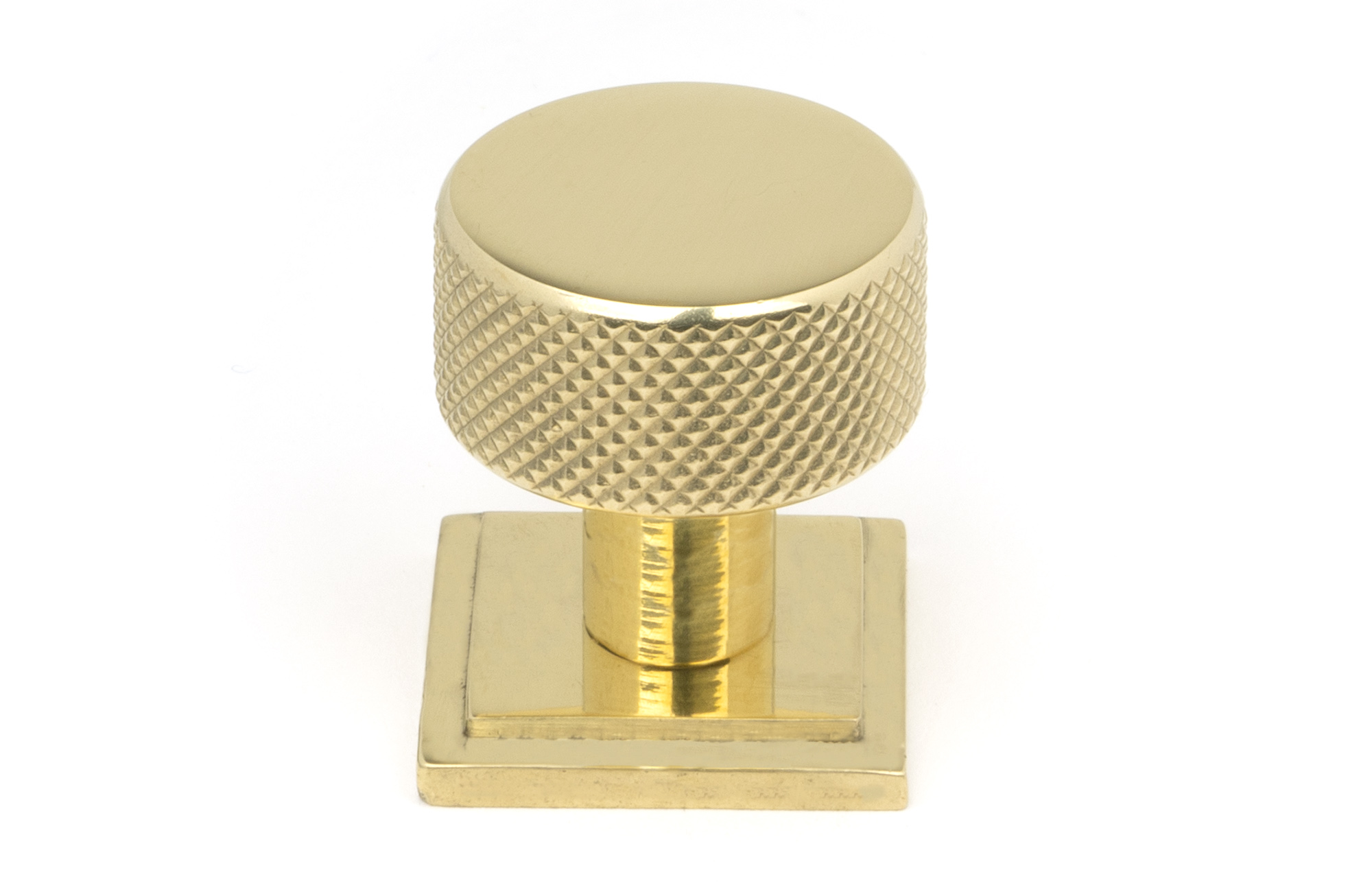 Polished Brass Brompton Cabinet Knob - 25mm (Square)