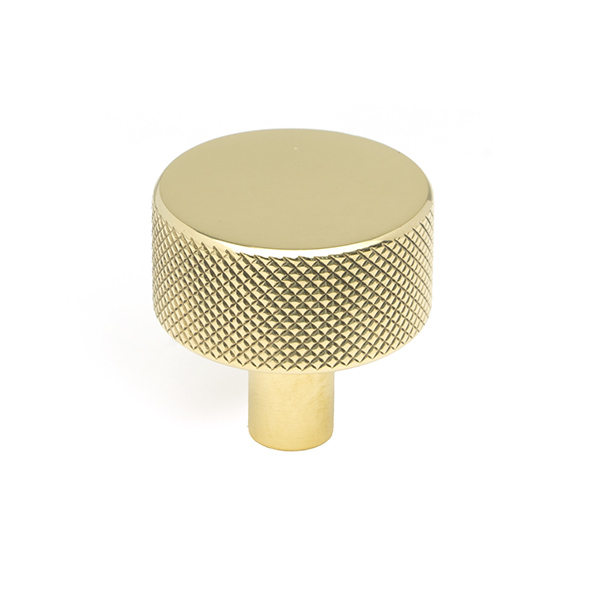 Polished Brass Brompton Cabinet Knob - 32mm (No rose)