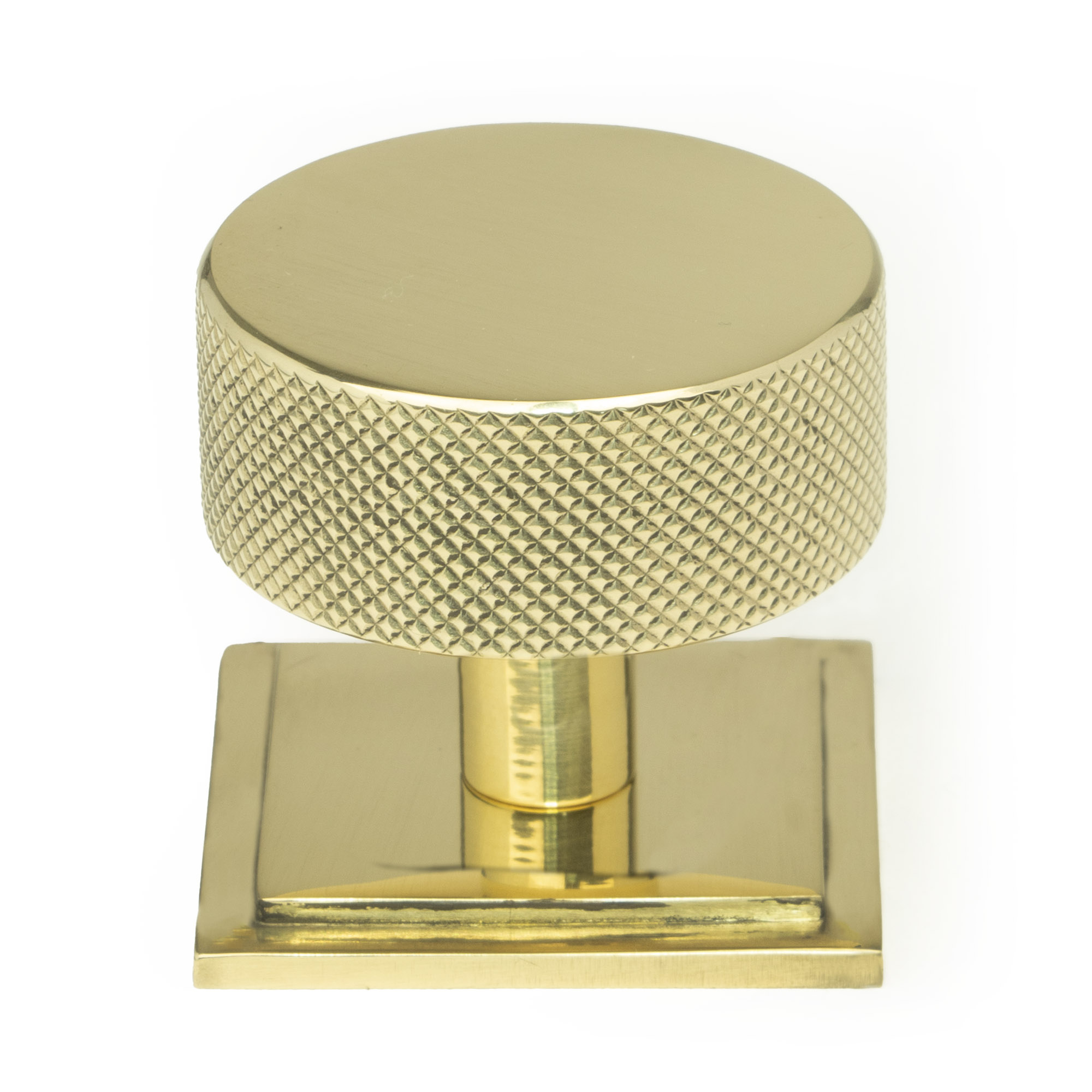 Polished Brass Brompton Cabinet Knob - 38mm (Square)
