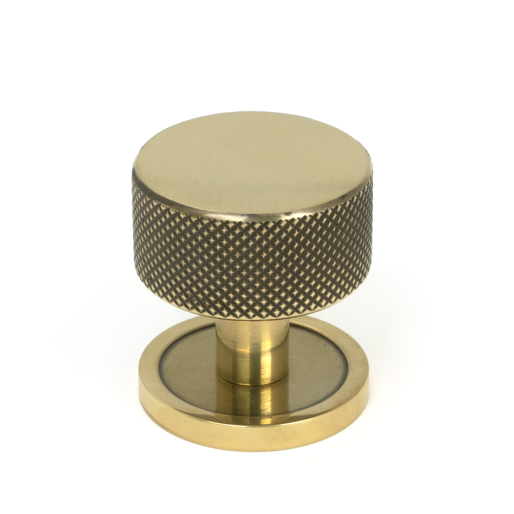 Aged Brass Brompton Cabinet Knob - 32mm (Plain)