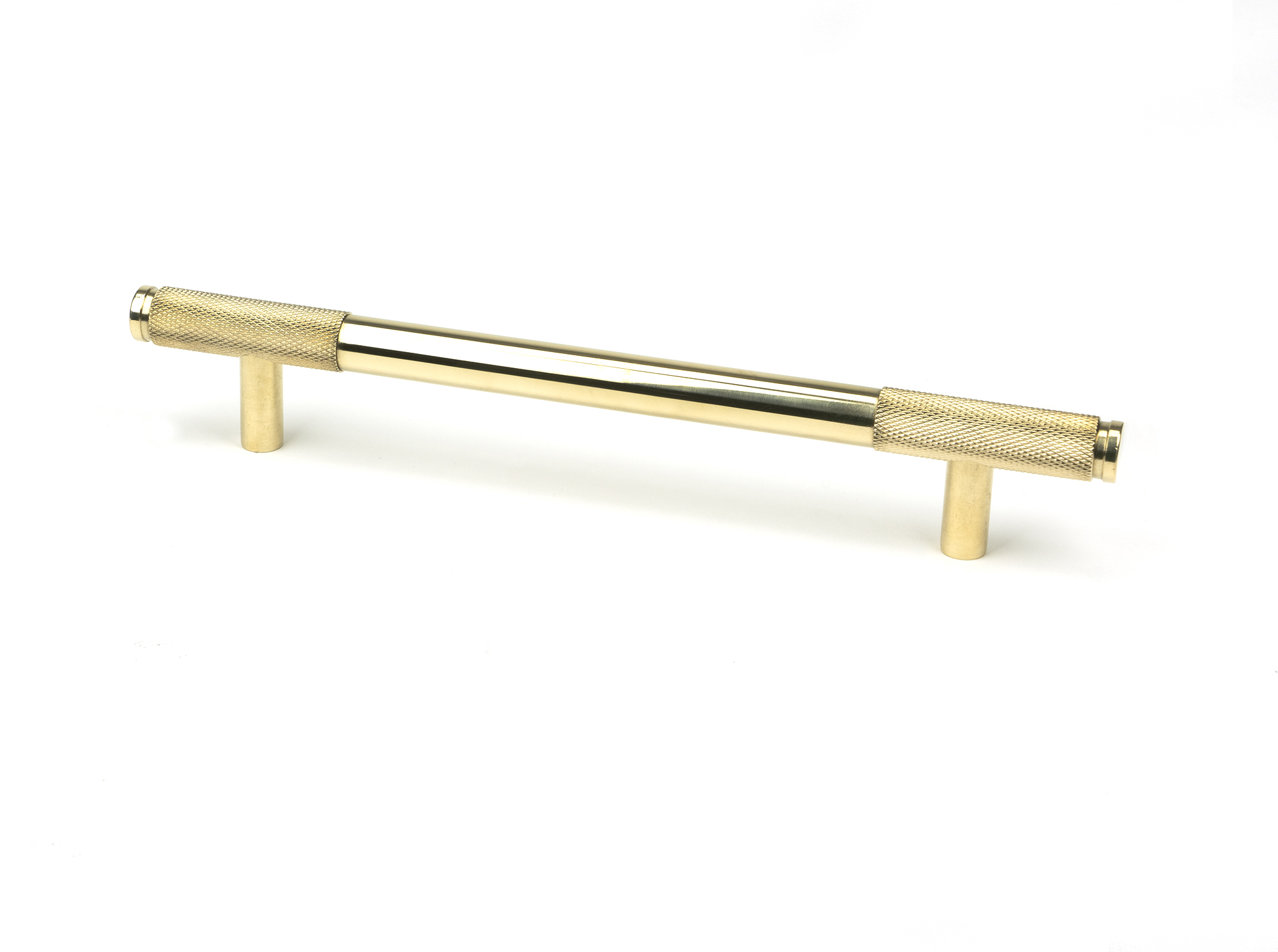 Polished Brass Half Brompton Pull Handle - Medium