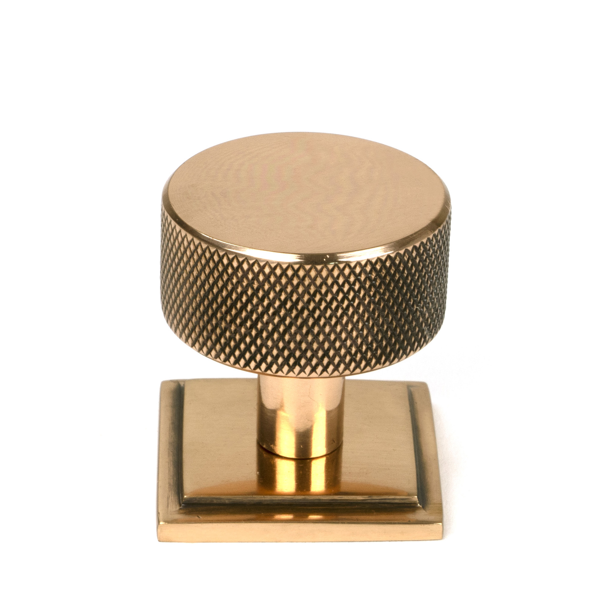 Polished Bronze Brompton Cabinet Knob - 32mm (Square)