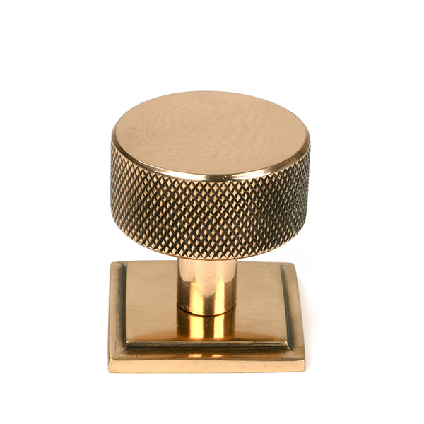 Polished Bronze Brompton Cabinet Knob - 32mm (Square)