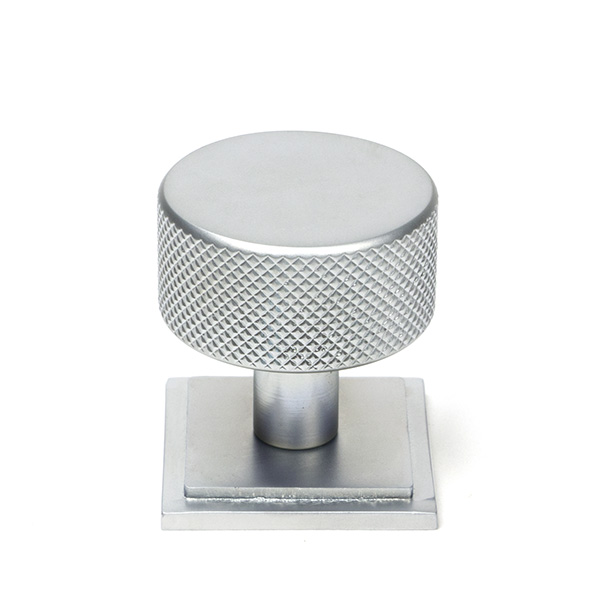 Satin Chrome Brompton Cabinet Knob - 32mm (Square)