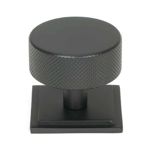 Matt Black Brompton Cabinet Knob - 38mm (Square)