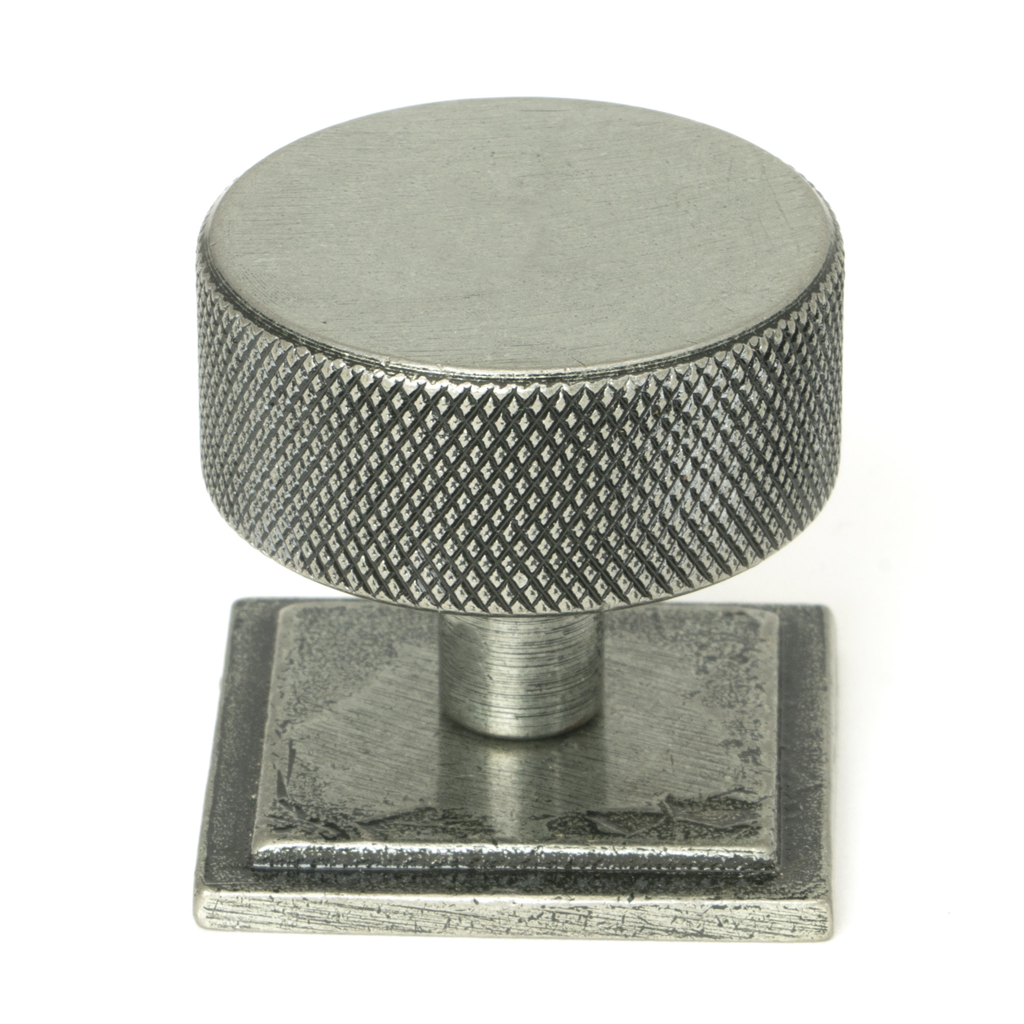 Pewter Brompton Cabinet Knob - 38mm (Square)