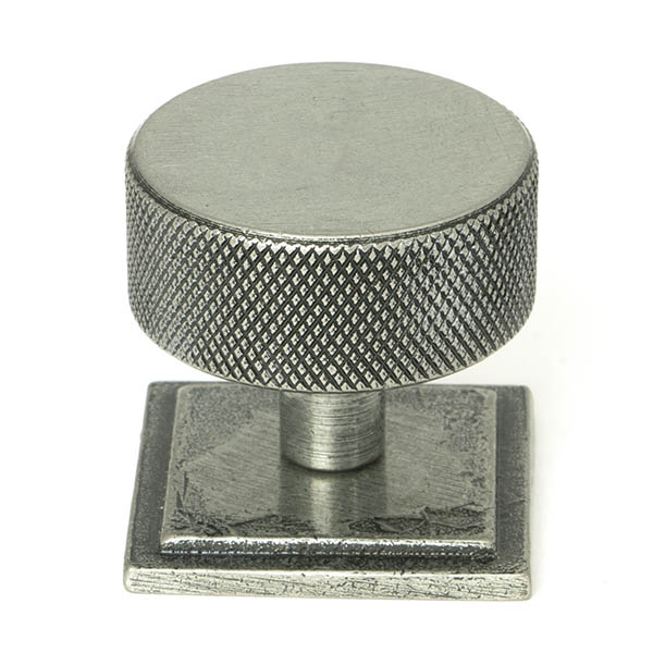 Pewter Brompton Cabinet Knob - 38mm (Square)