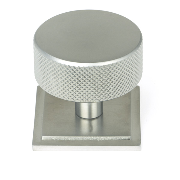 Satin Chrome Brompton Cabinet Knob - 38mm (Square)