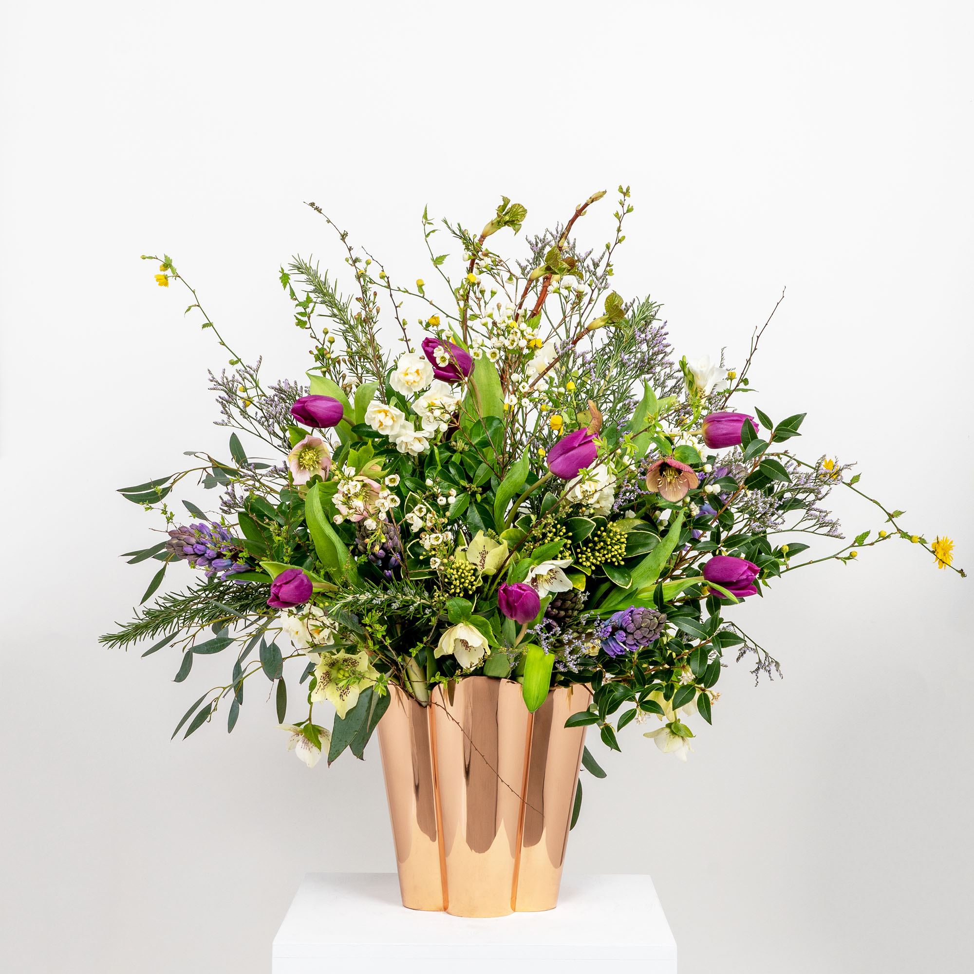 Smooth Copper Flora Pot - Large