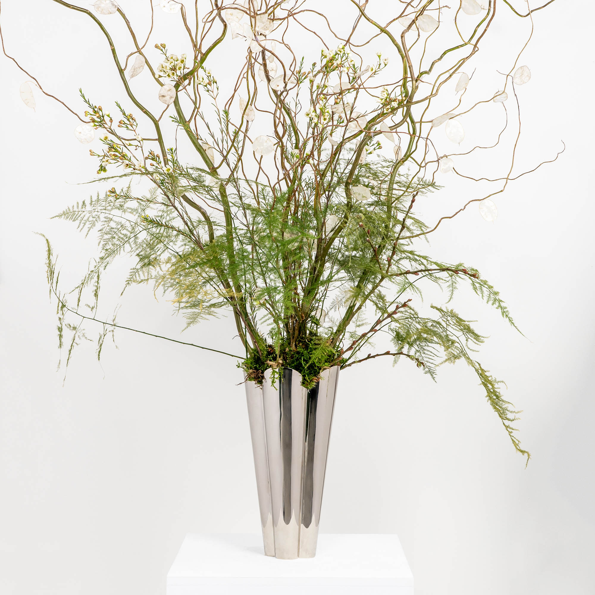 Smooth Nickel Flora Vase