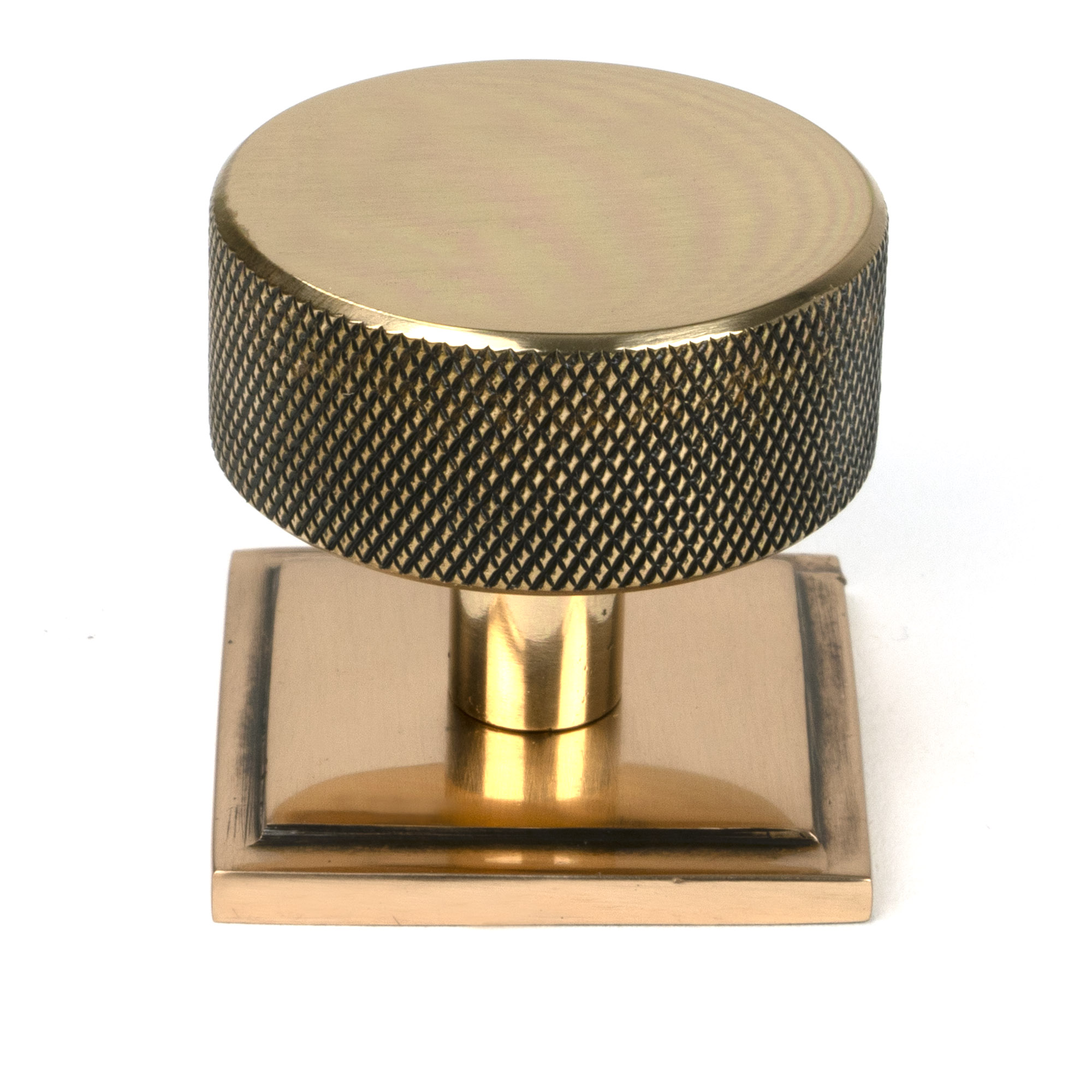 Polished Bronze Brompton Cabinet Knob - 38mm (Square)