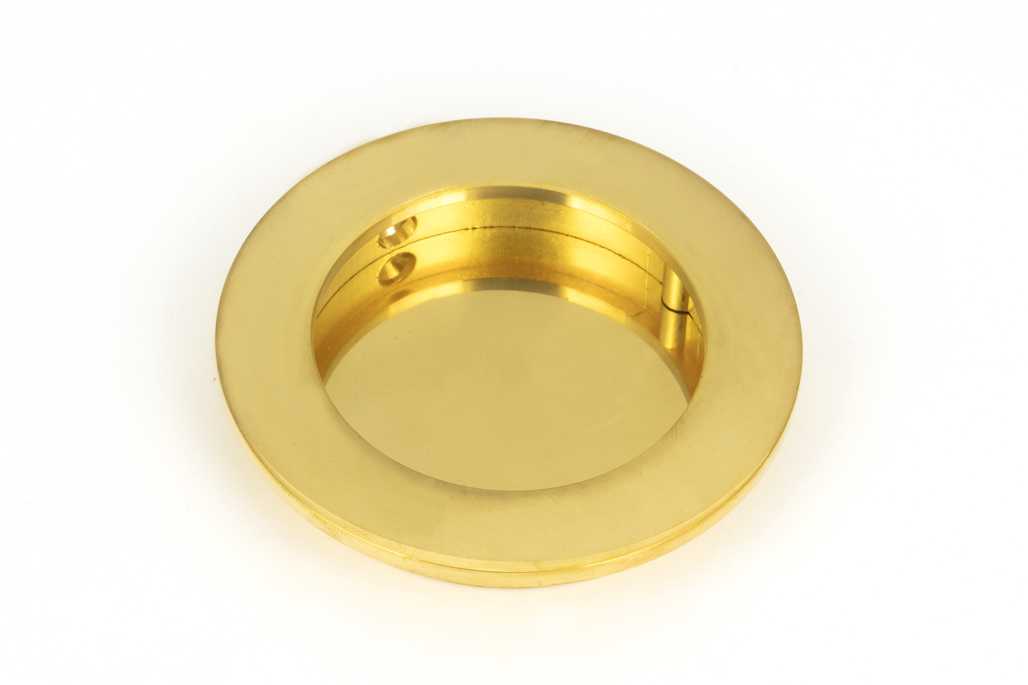 Polished Brass 75mm Plain Round Pull