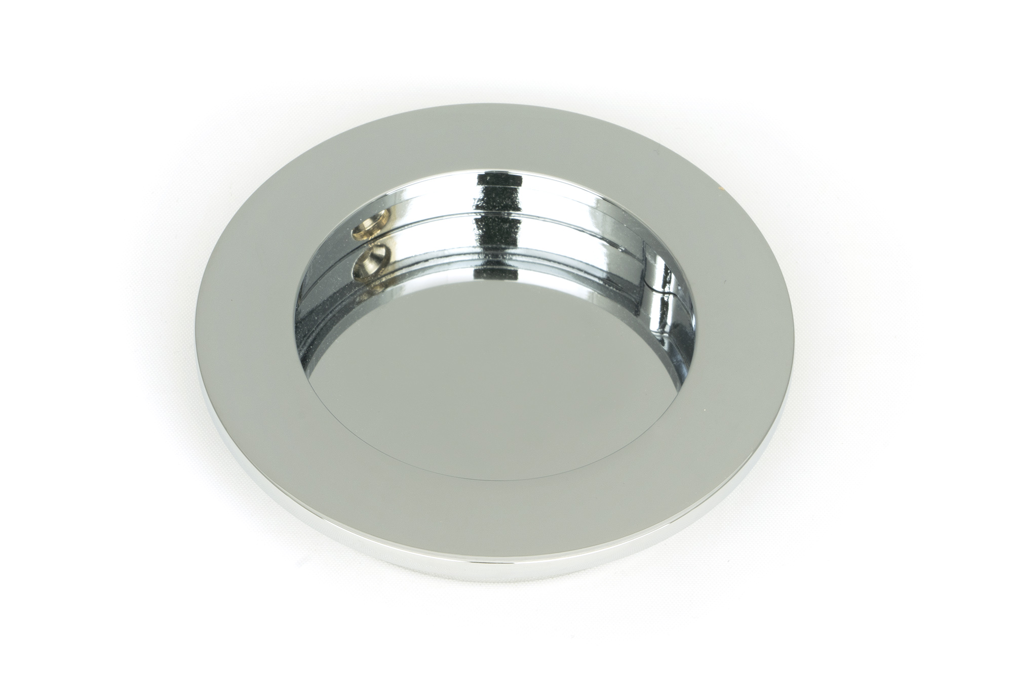 Polished Chrome 75mm Plain Round Pull