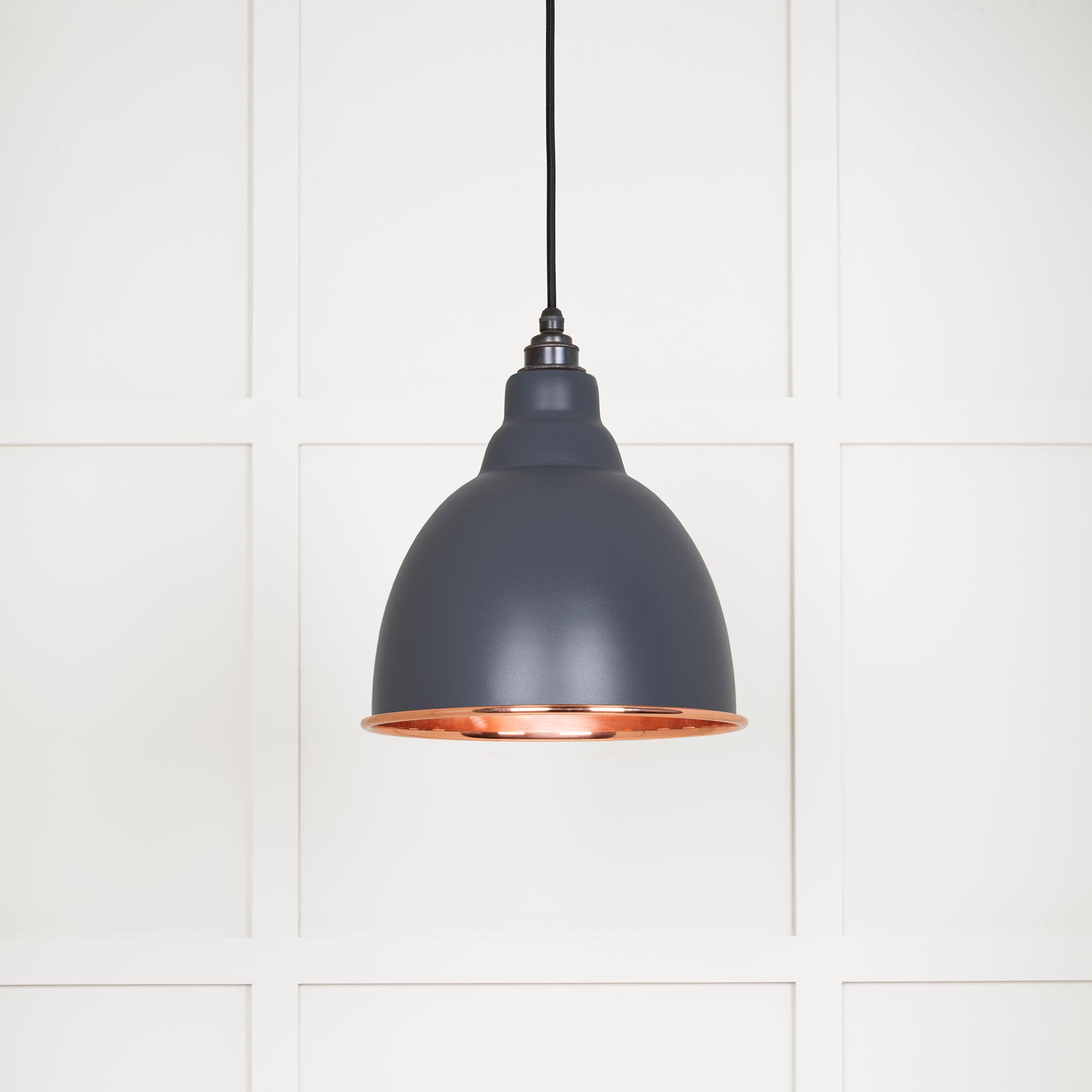Smooth Copper Brindley Pendant in Slate