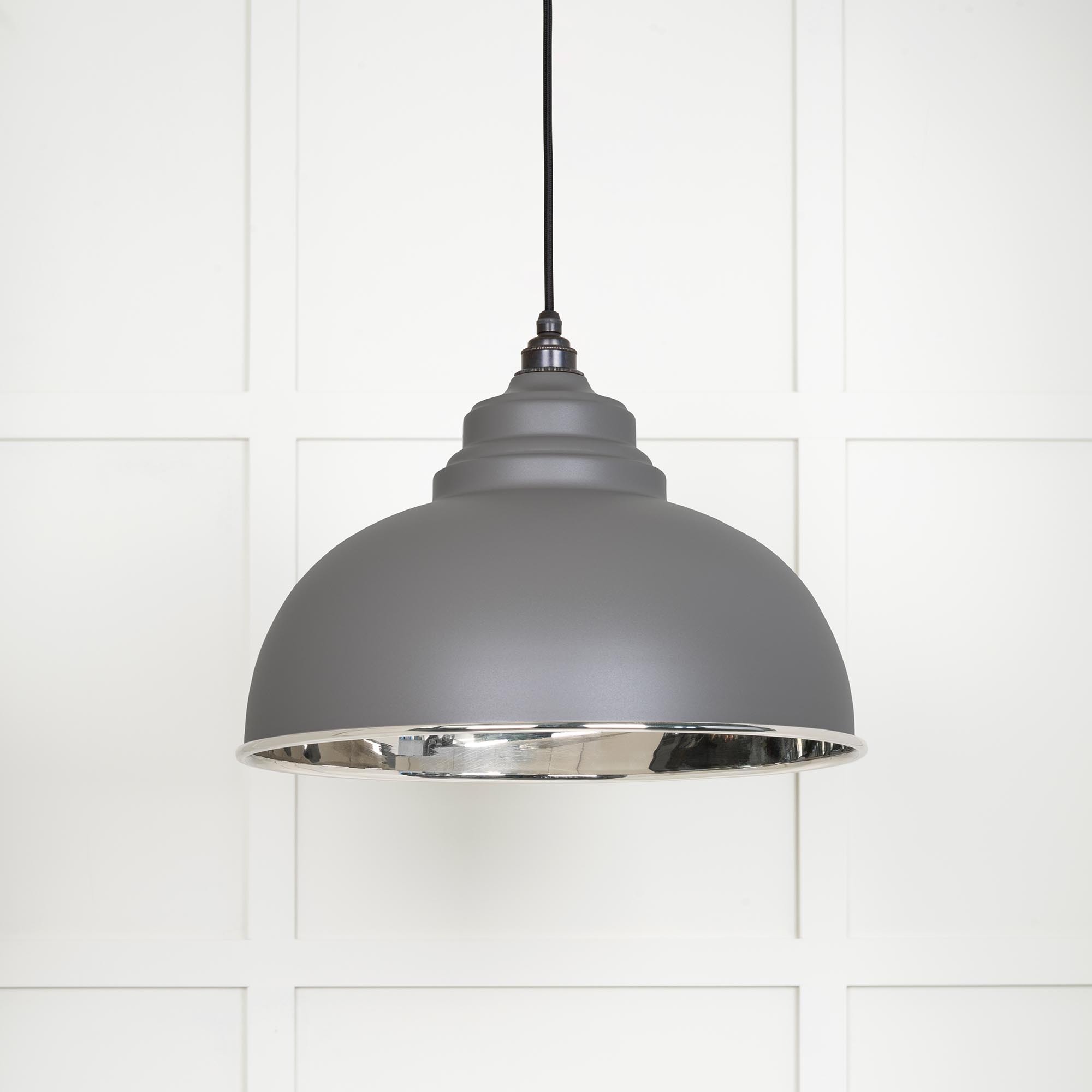 Smooth Nickel Harborne Pendant in Bluff