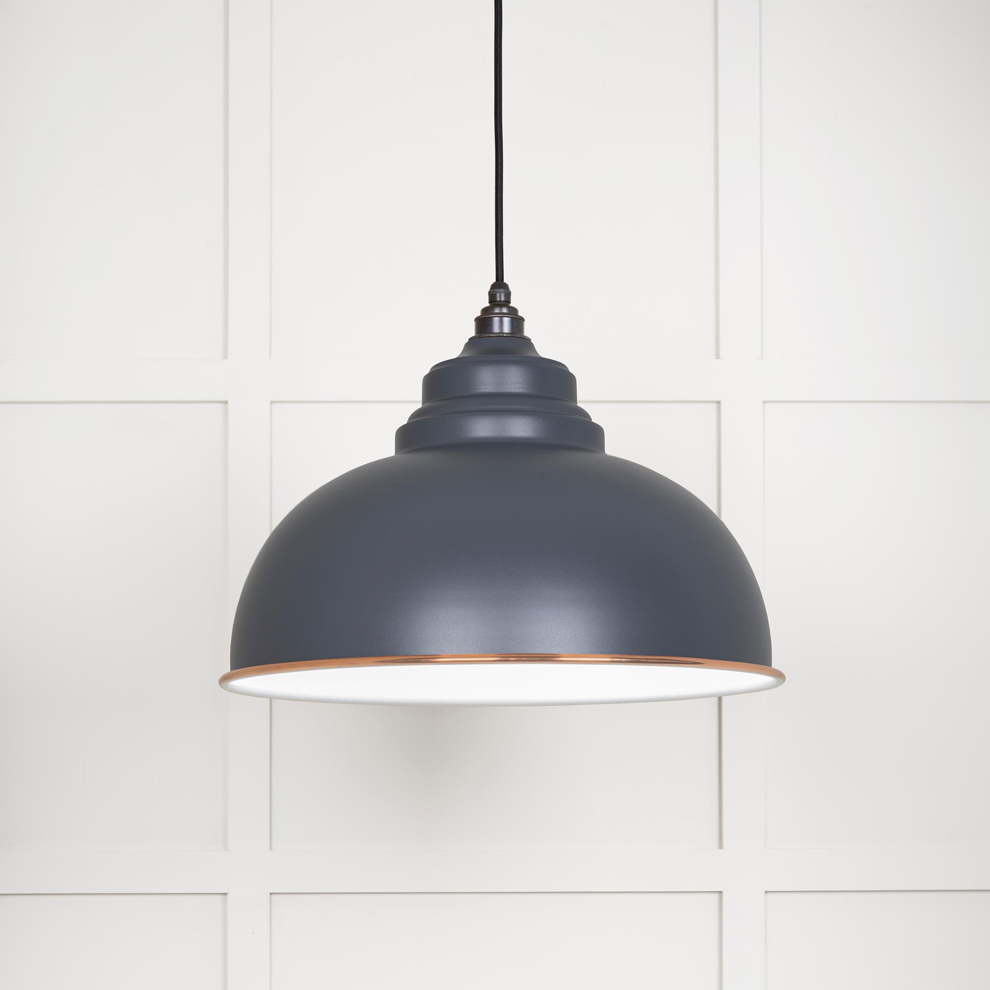 White Gloss Harborne Pendant in Slate