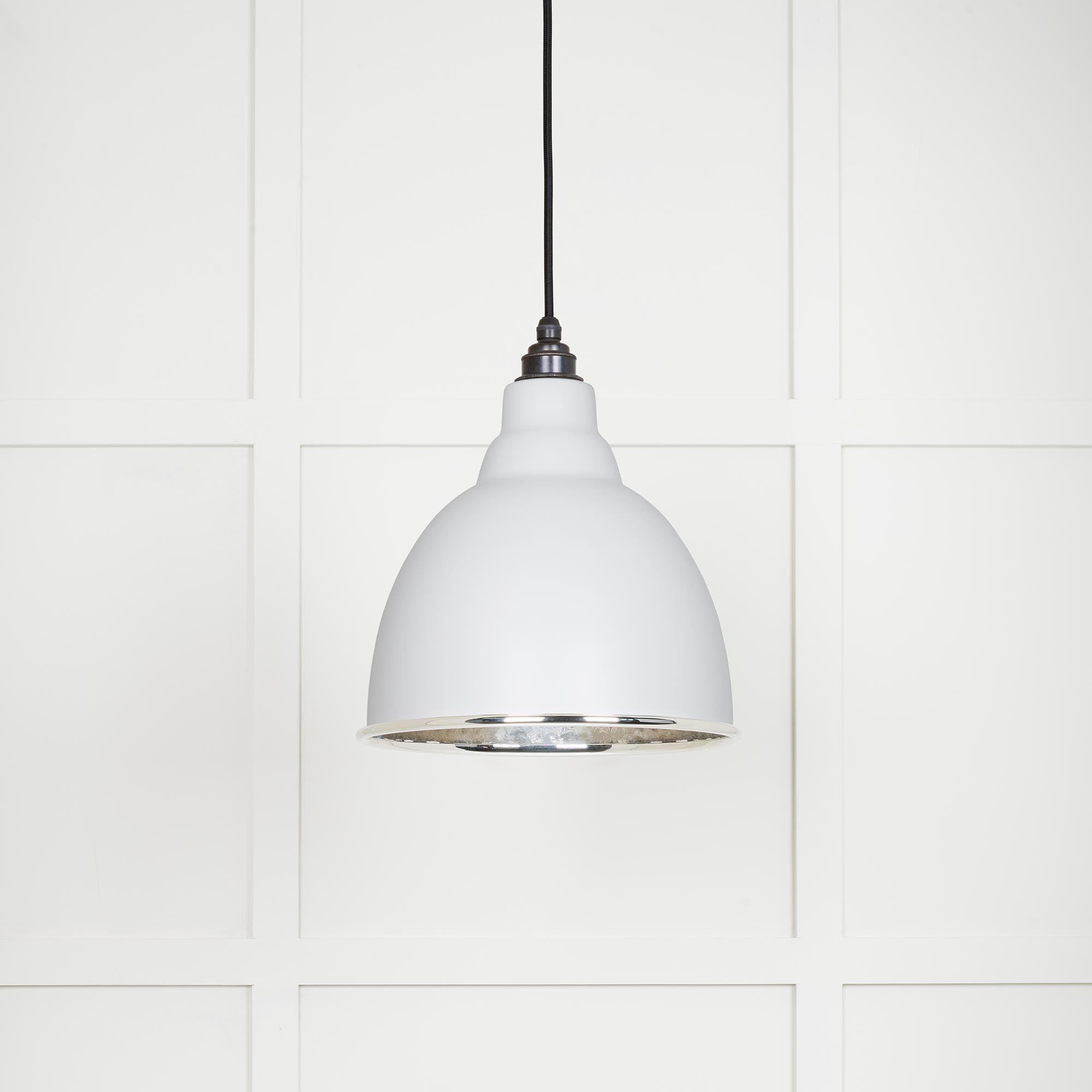 Hammered Nickel Brindley Pendant in Flock