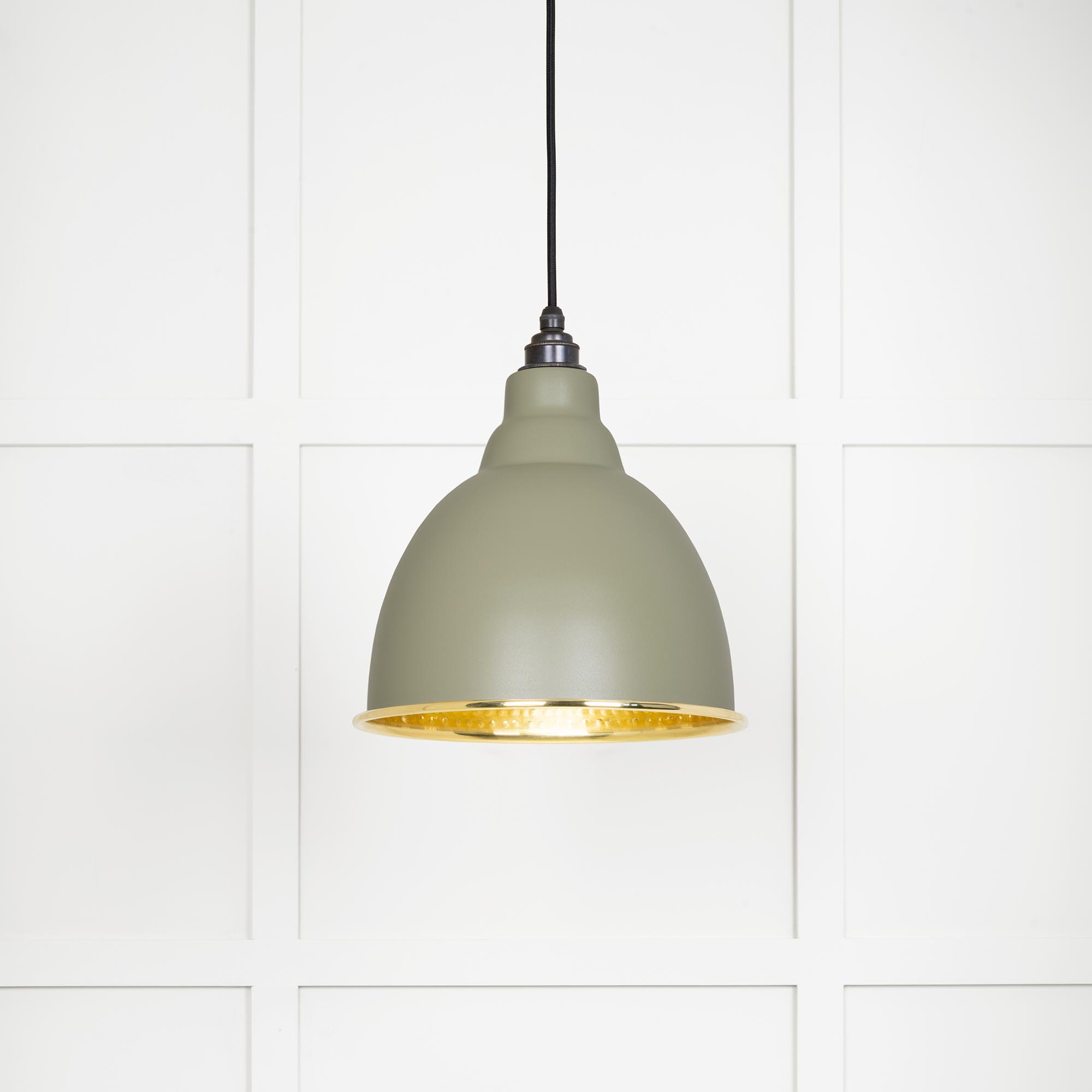 Hammered Brass Brindley Pendant in Tump