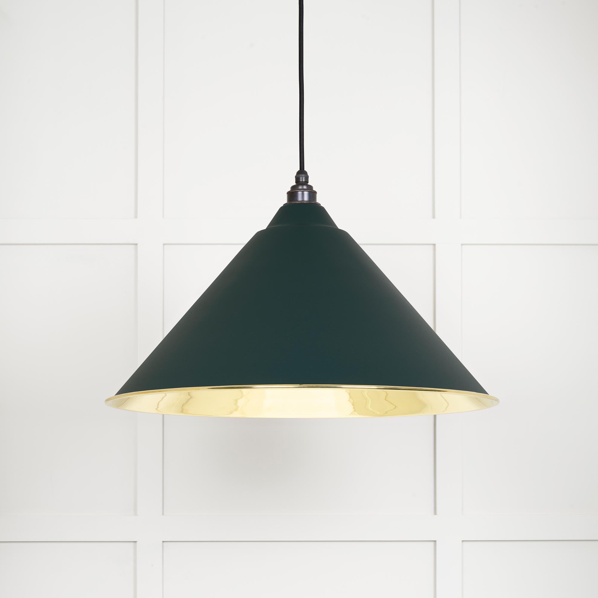 Smooth Brass Hockley Pendant in Dingle