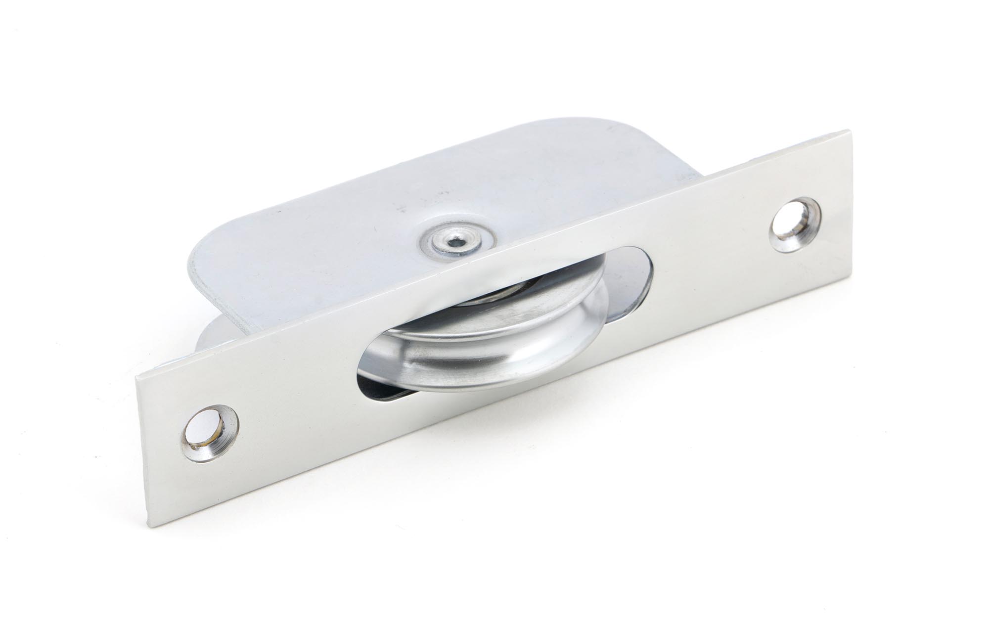Satin Chrome Square Ended Sash Pulley 75kg