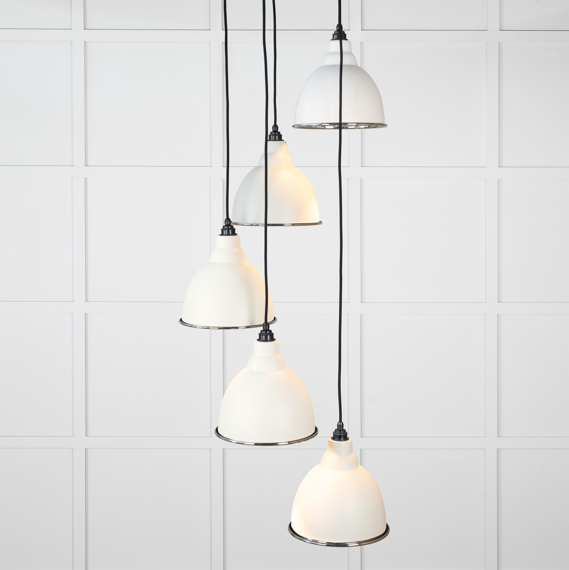 Smooth Nickel Brindley Cluster Pendant in Teasel