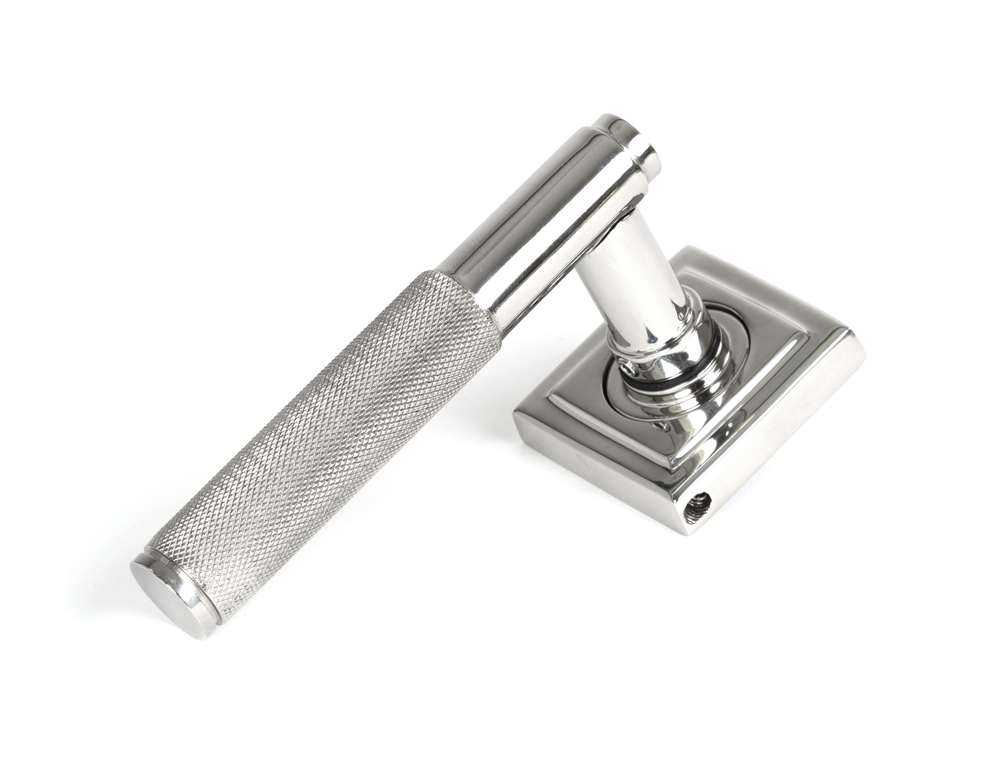 Satin Marine SS (316) Brompton Lever on Rose Set (Square)
