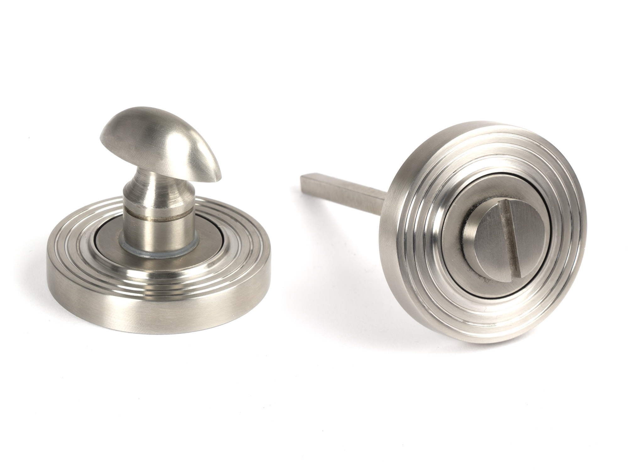 Satin Marine SS (316) Round Thumbturn Set (Beehive)