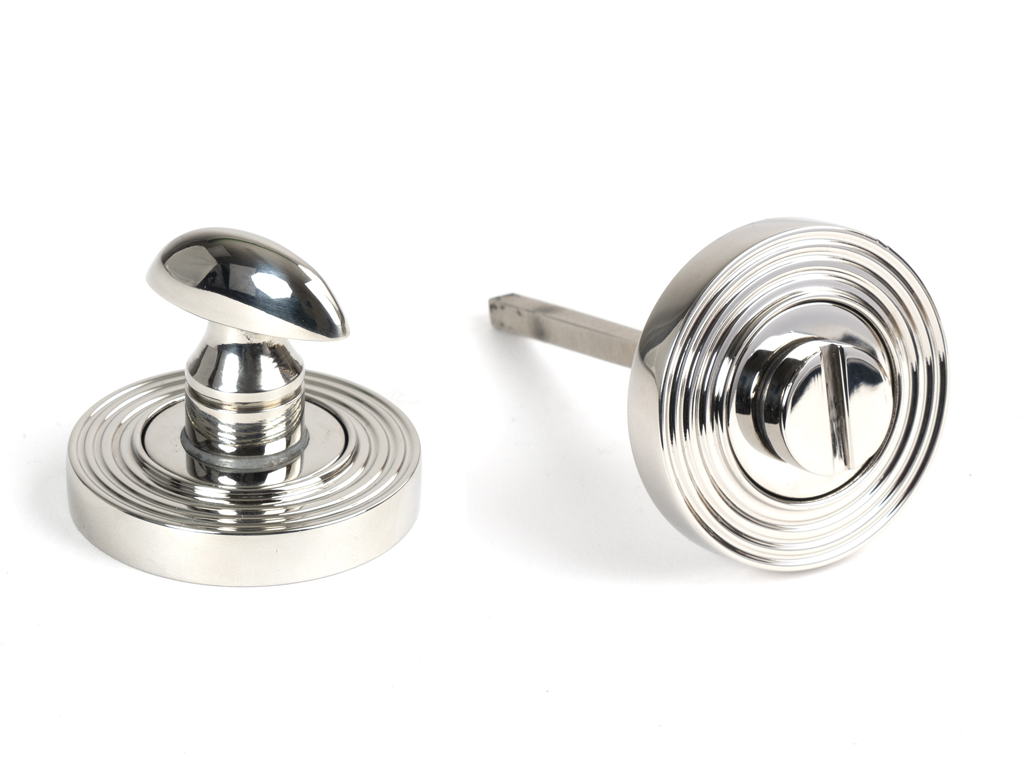 Polished Marine SS (316) Round Thumbturn Set (Beehive)