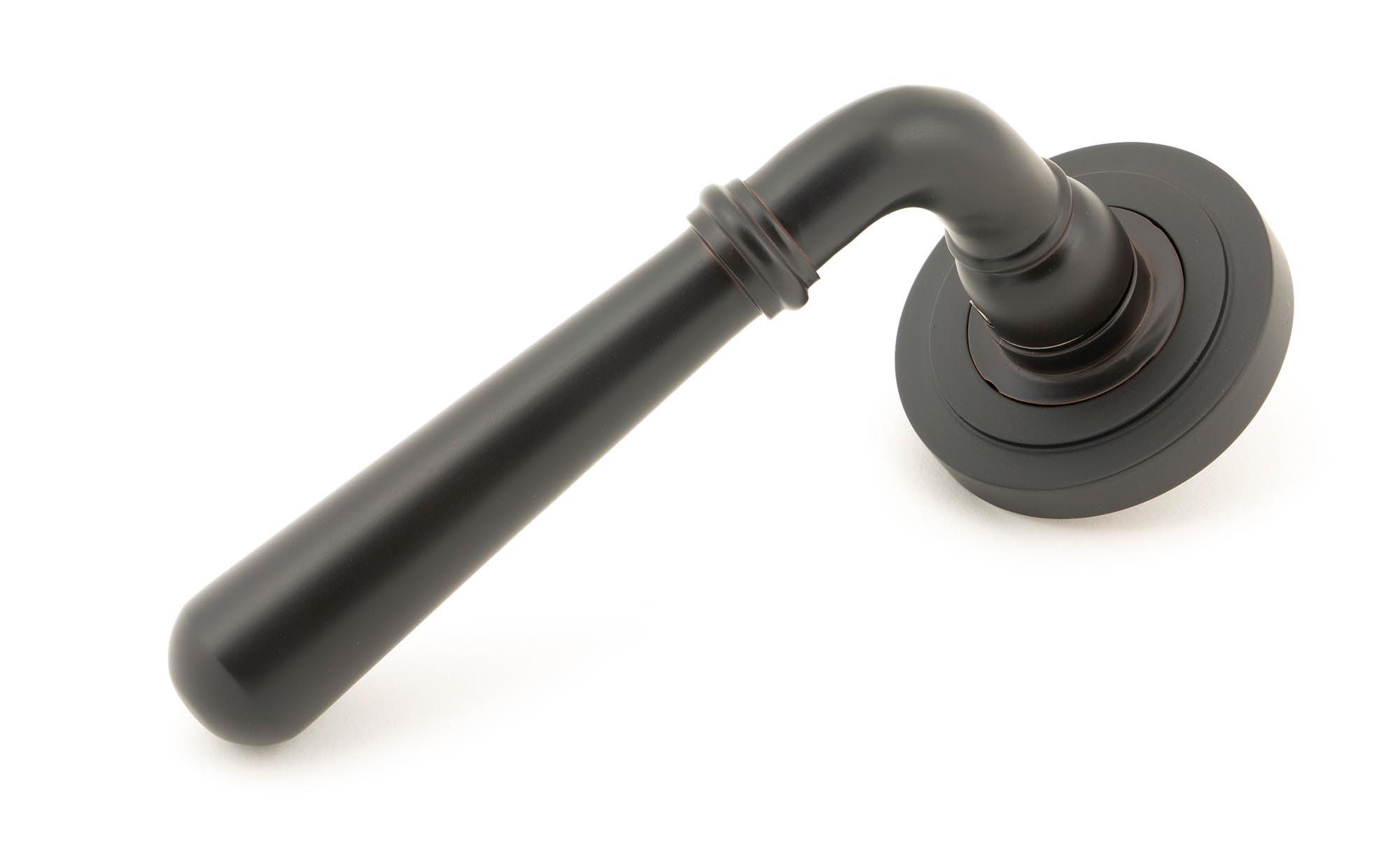 Aged Bronze Newbury Lever on Rose Set (Art Deco) - Unsprung