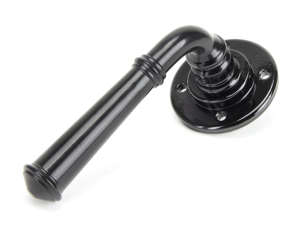 Black Regency Lever on Rose Set - Unsprung
