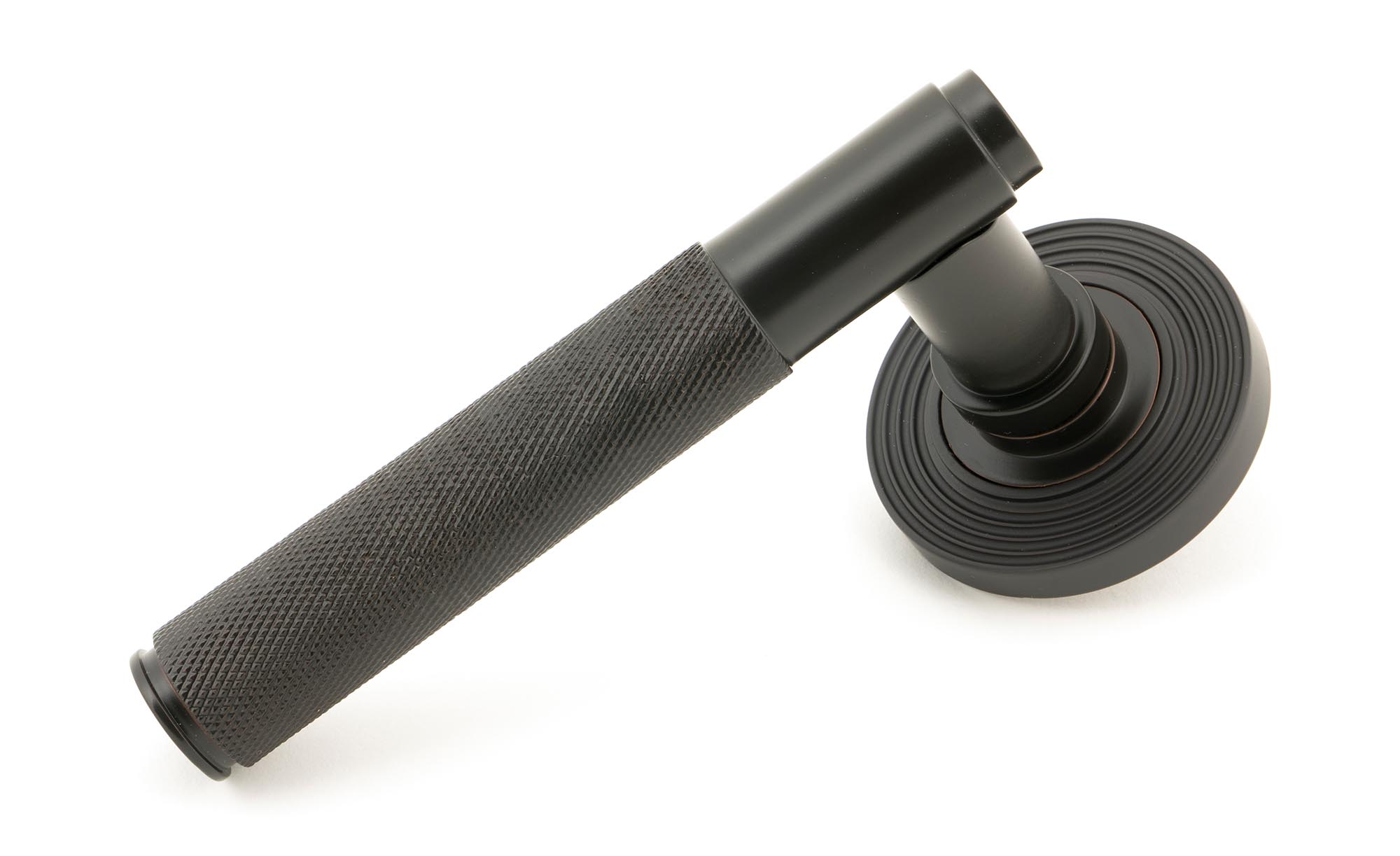 Aged Bronze Brompton Lever on Rose Set (Beehive) - Unsprung