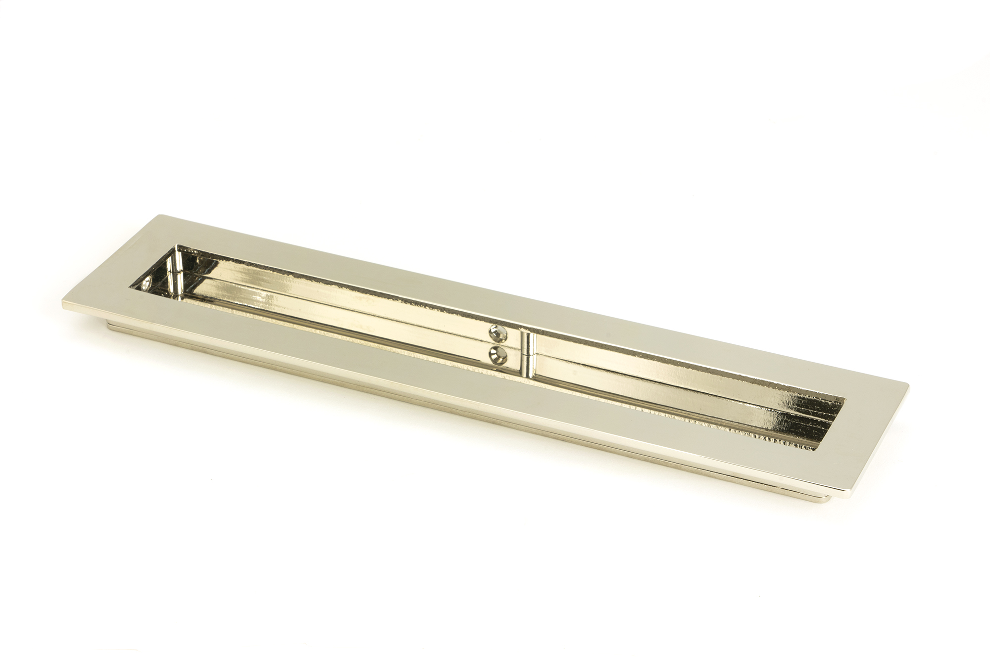Polished Nickel 250mm Plain Rectangular Pull