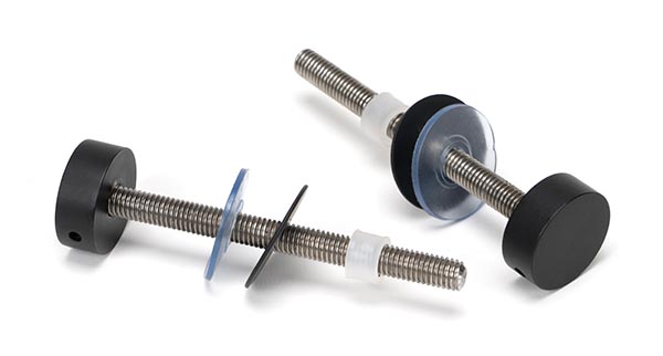 Matt Black SS (304) 100mm Bolt Fixings for T Bar (2)