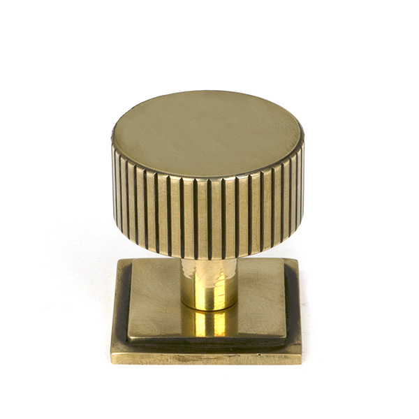 Aged Brass Judd Cabinet Knob - 32mm (Square)