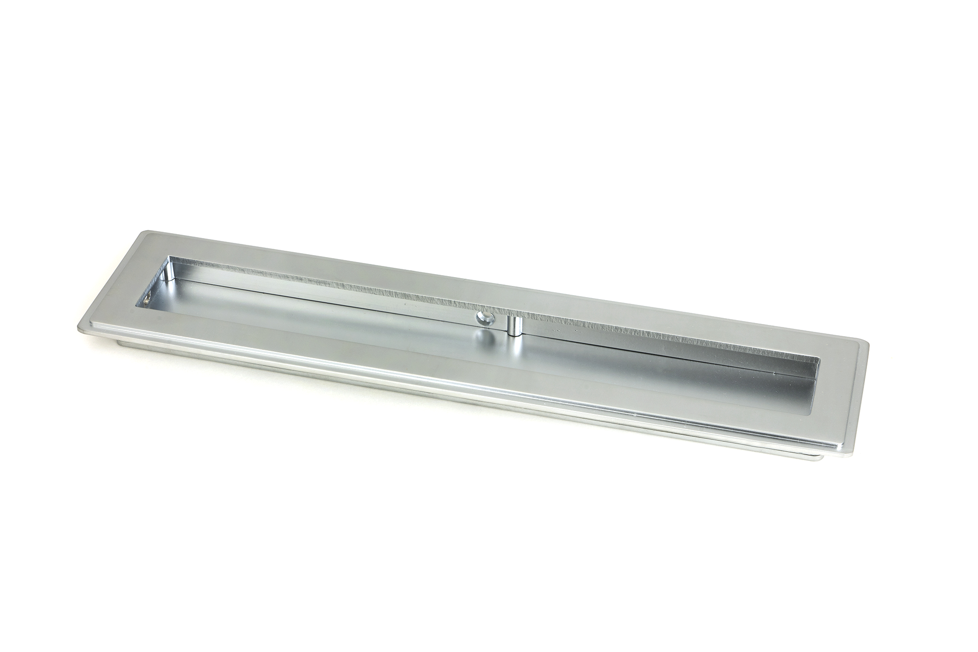 Satin Chrome 250mm Art Deco Rectangular Pull