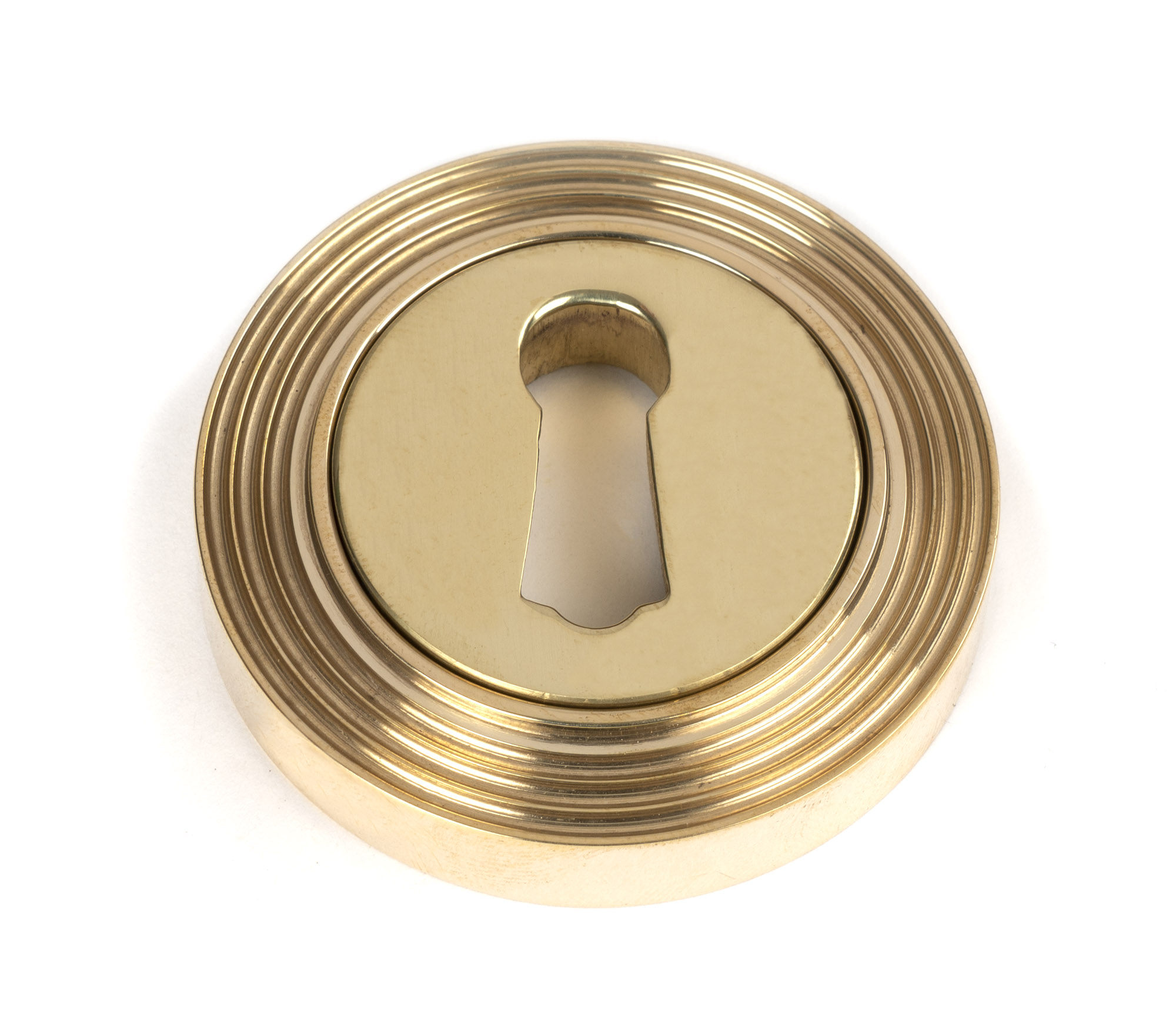 Polished Brass Round Escutcheon (Beehive)