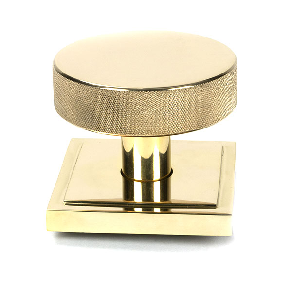 Polished Brass Brompton Centre Door Knob (Square)