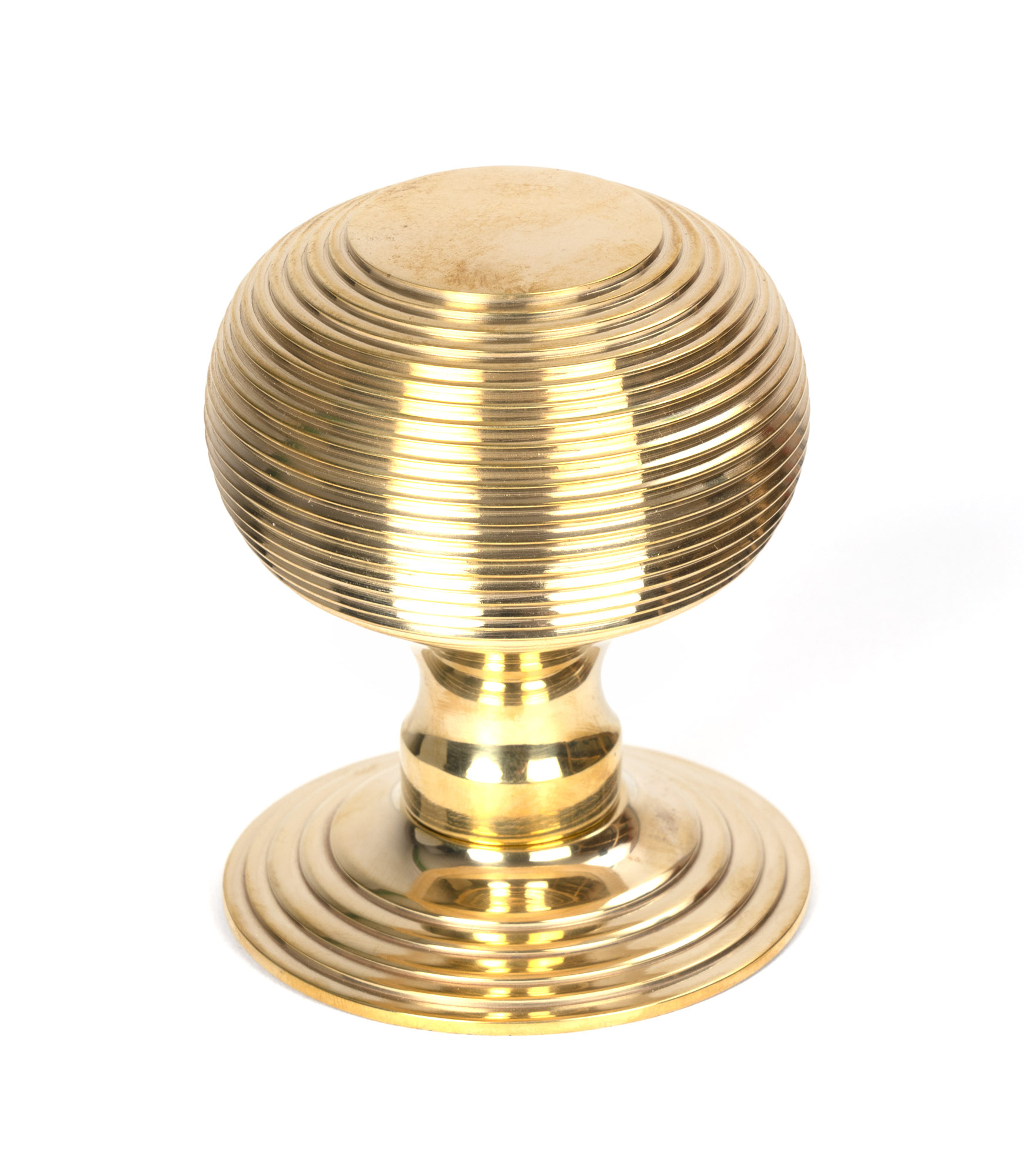 Polished Brass Beehive Centre Door Knob