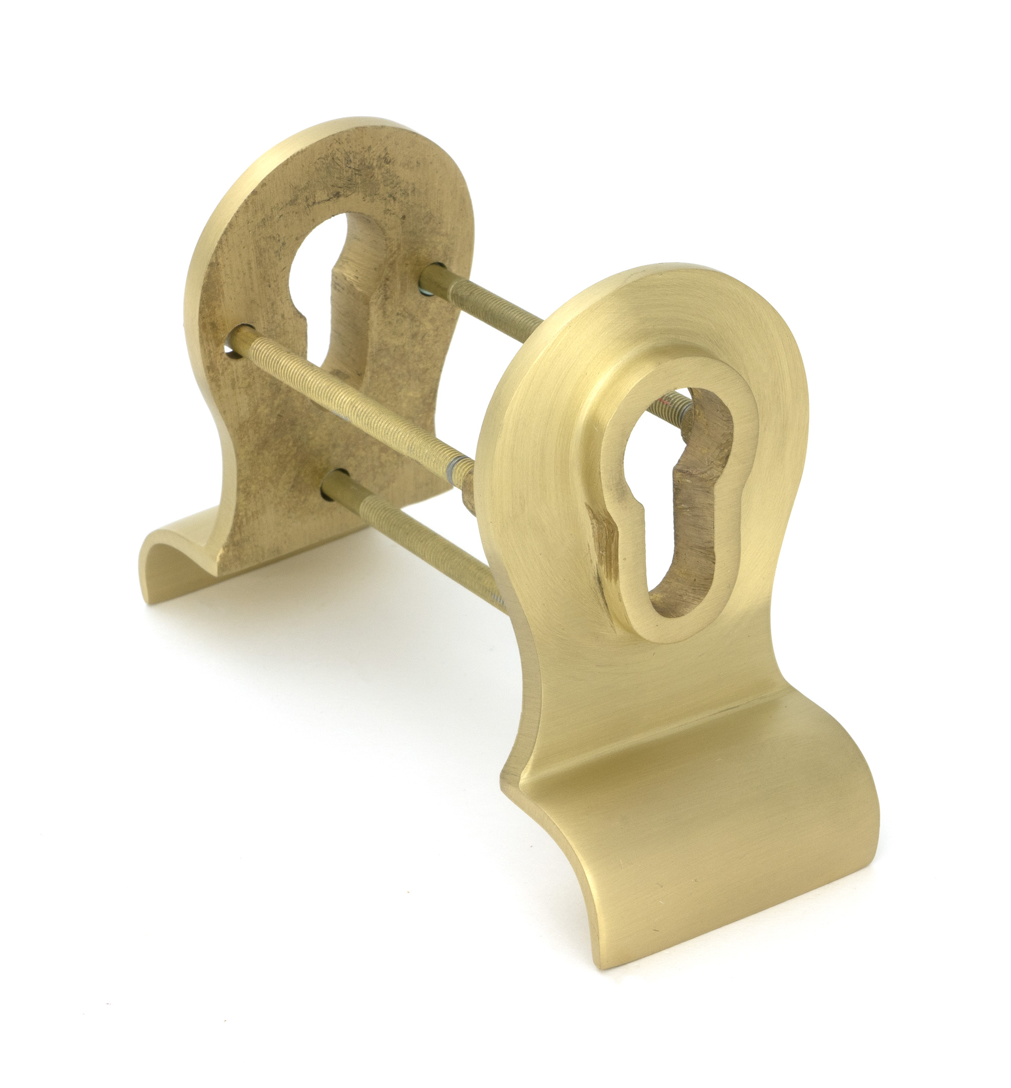 Satin Brass 50mm Euro Door Pull (Back to Back fixings)