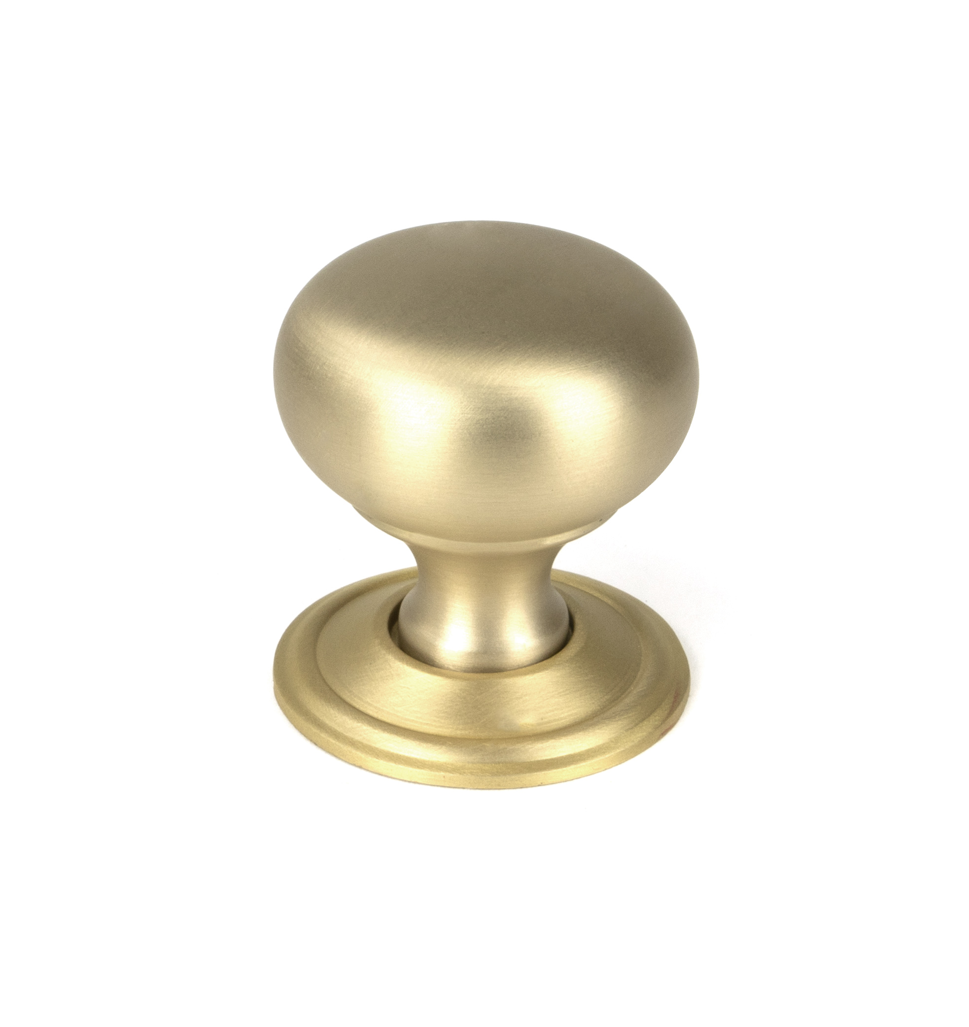Satin Brass Mushroom Cabinet Knob 32mm