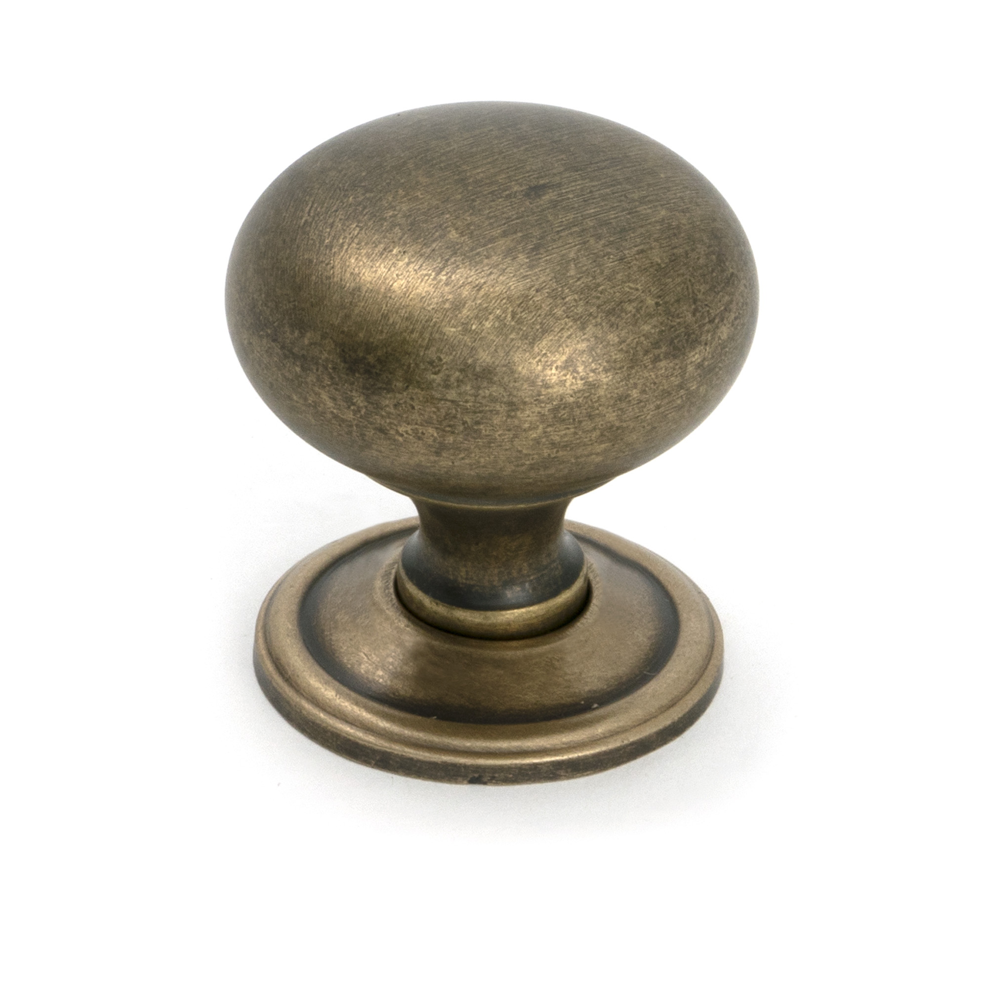 Burnished Brass Mushroom Cabinet Knob 38mm