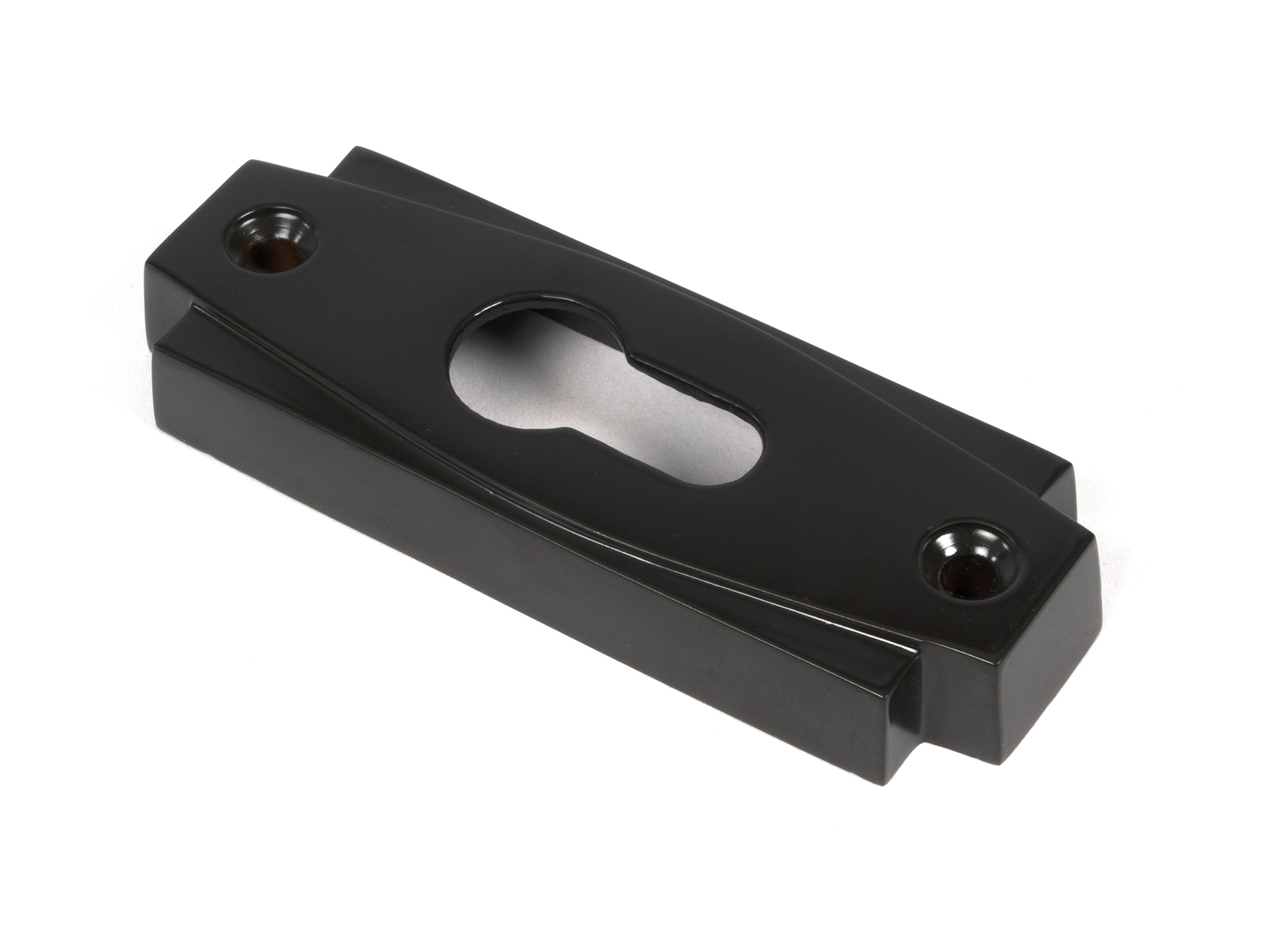 Aged Bronze Art Deco Euro Escutcheon (Set)