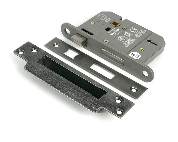 Pewter 3" 5 Lever BS Sash Lock