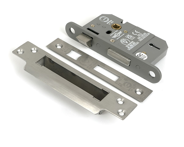 Satin Chrome 2½" 5 Lever BS Sash Lock KA
